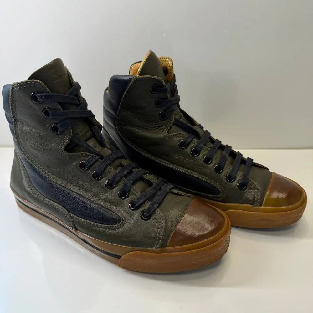Dior Homme Leather High-Top Sneakers – EU 41 / US 8 - Picture 2 of 13